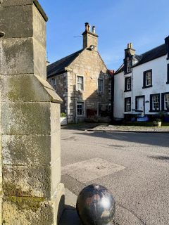 Welcome to Falkland the home of Inverness in the TV show outlander.  You can stand where Jaime stood looking up at Claire while she was brushing her hair. Have you ever considered doing an Outlander tour?  DM me for more information