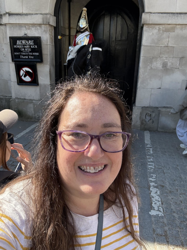 Christina Haney with the Horse Guard