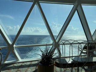 Light, space, and endless blue. EDEN is the kind of place that invites you to slow down and take it all in.@celebritycruises #CelebrityBeyond#CelebrityLearning #CelebrityLearningAtSea